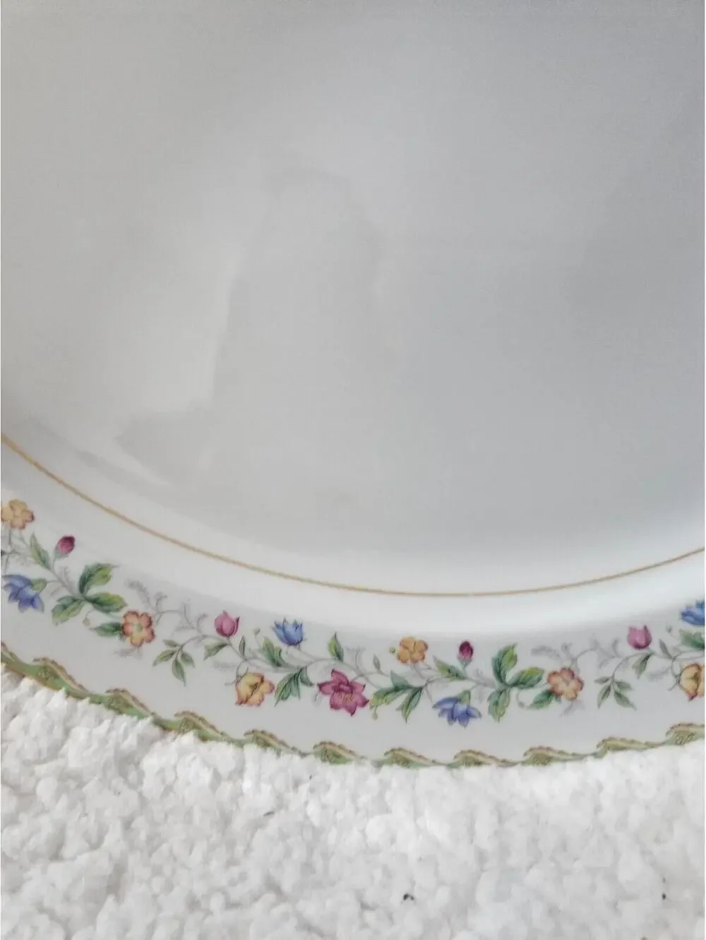 Vintage Noritake Elmhurst Platter Oval Floral Ceramic Porcelain Gold Trim 16.5" - Picture 4 of 13
